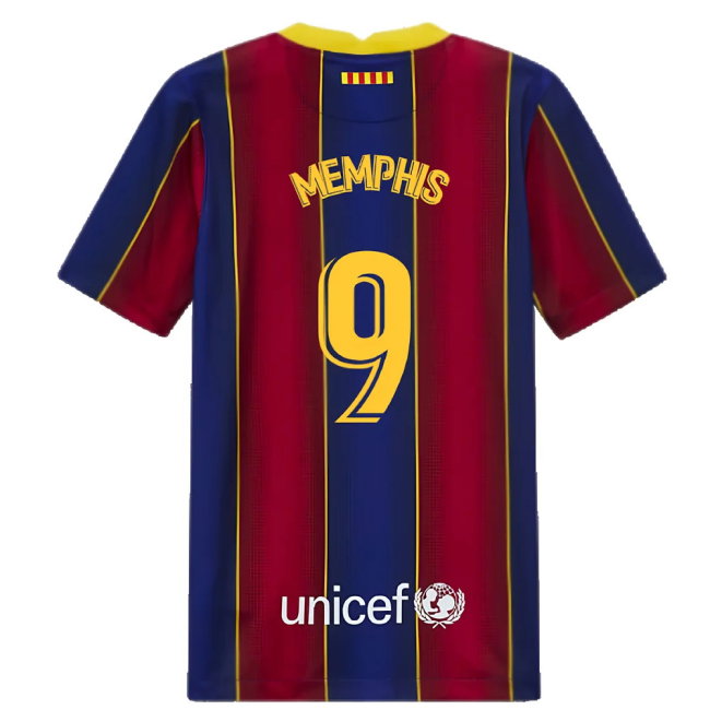 2020-2021 Barcelona Home Jersey (Kids) (MEMPHIS 9)-SoccerKits Hub | Buy Soccer Jerseys Online